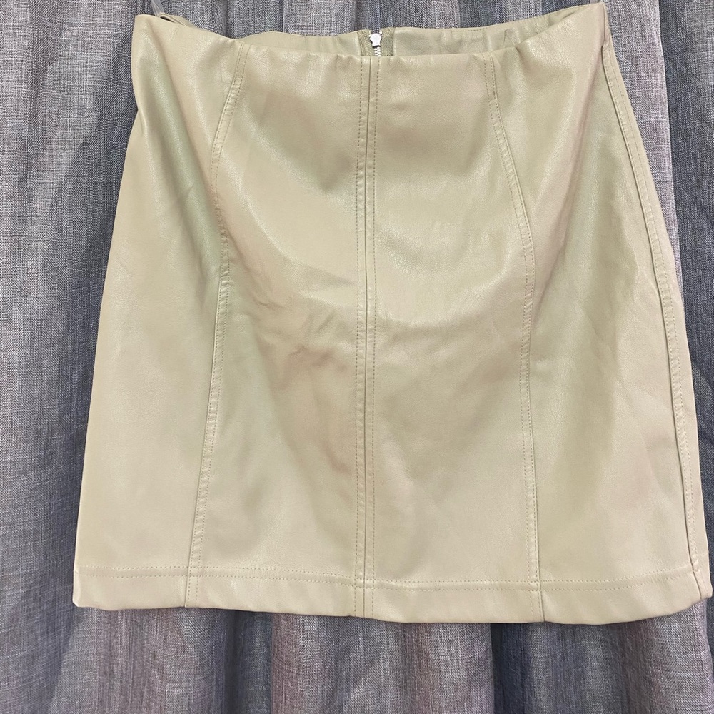 faux leather skirt